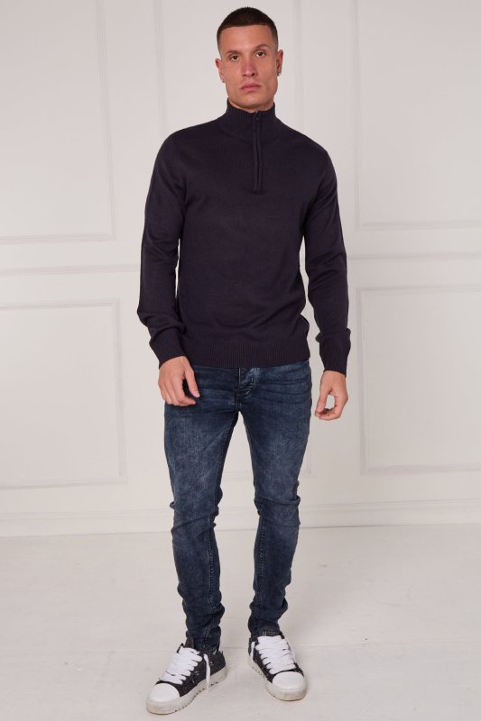 Half Zip Knit Jumper - Jumper - British D'sire Main image