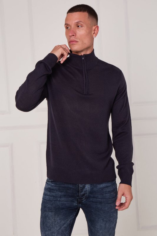 Half Zip Knit Jumper - Jumper - British D'sire