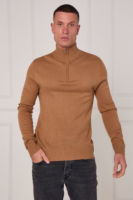 Half Zip Knit Jumper - Jumper - British D'sire