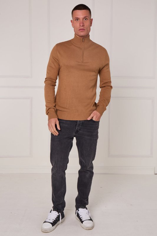 Half Zip Knit Jumper - Jumper - British D'sire