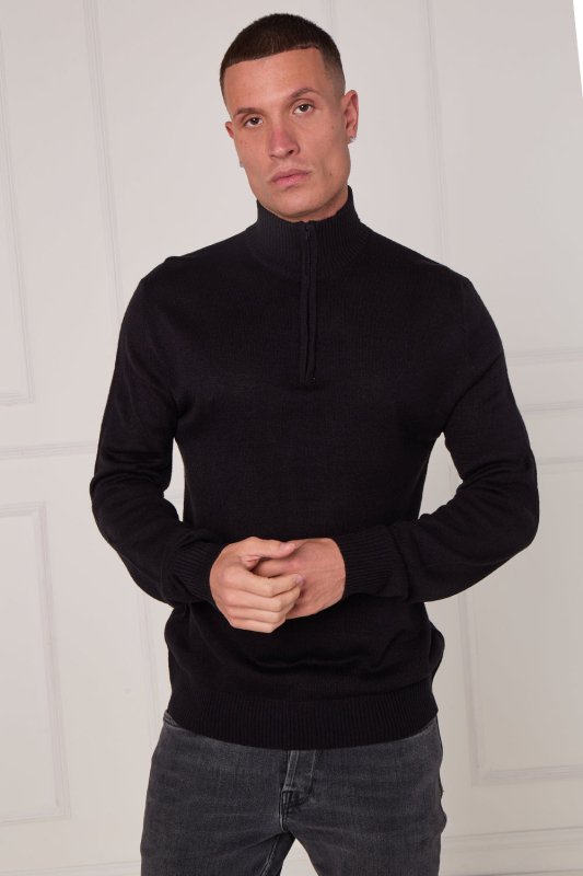 Half Zip Knit Jumper - Jumper - British D'sire