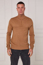 Half Zip Knit Jumper - Jumper - British D'sire