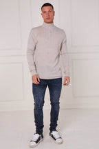 Half Zip Knit Jumper - Jumper - British D'sire