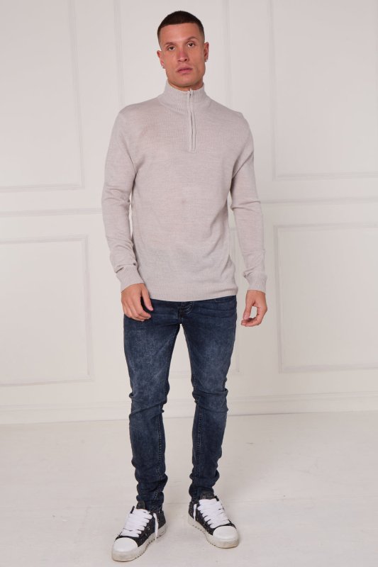 Half Zip Knit Jumper - Jumper - British D'sire