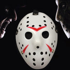 Halloween Party Cool Thicken Jason Mask (Red + White) - British D'sire