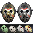 Halloween Party Cool Thicken Jason Mask (Red + White) - British D'sire