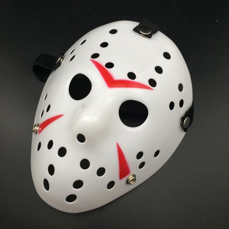Halloween Party Cool Thicken Jason Mask (Red + White) - British D'sire
