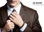 HALUKAKAH ● Jazz ● Men's Genuine Leather Bracelet Titanium Magnetic Clasp Size Adjustable 8.5" - 9"(21.5 - 23cm) with Free Giftbox - Bracelets - British D'sire