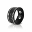 Handmade black leather and crystals bracelt - Accessories - British D'sire