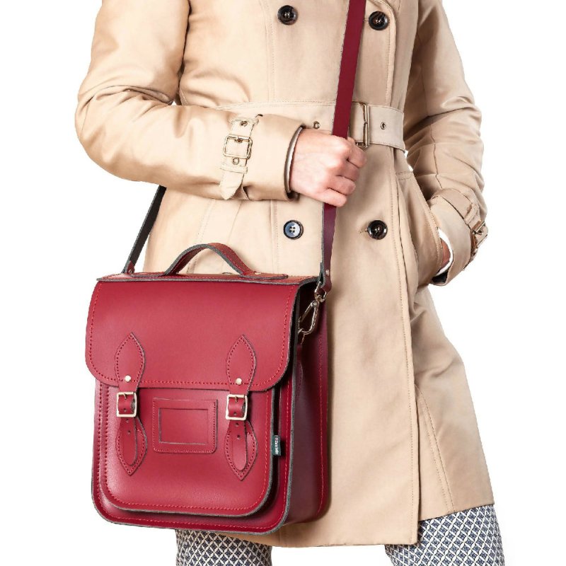 Handmade Leather City Backpack - Oxblood Red - Backpack - British D'sire