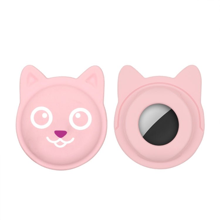 Hanhan Smile Cute Cartoon Pet Collar Anti - lost Tracker Silicone Case For AirTag(Pink) - British D'sire