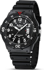 HANPOSH Mens Watches Analog Quartz Watches Men 50M Waterproof Watch Fashion Business Casual Mens Designer Watch with Date Wrist Watches for Man - Watches - British D'sire