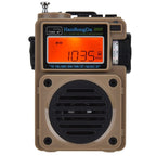 HanRongda HRD - 701 Portable Full Band Radio Subwoofer Bluetooth TF Card Digital Display Radio(Khaki) - British D'sire