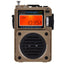 HanRongda HRD - 701 Portable Full Band Radio Subwoofer Bluetooth TF Card Digital Display Radio(Khaki) - British D'sire