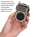 HanRongda HRD - 701 Portable Full Band Radio Subwoofer Bluetooth TF Card Digital Display Radio(Yellow) - British D'sire