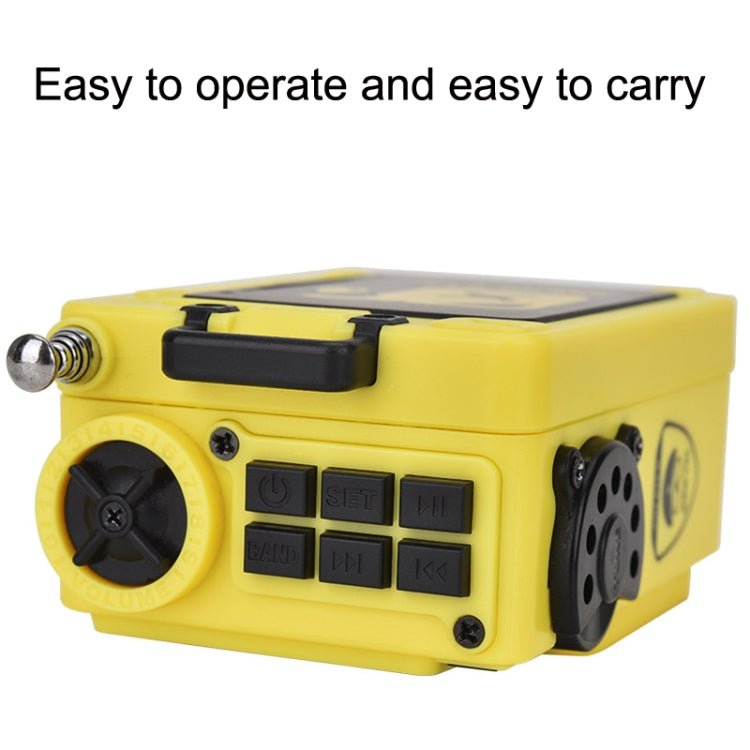 HanRongda HRD - 701 Portable Full Band Radio Subwoofer Bluetooth TF Card Digital Display Radio(Yellow) - British D'sire