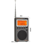 HanRongda HRD - 747 Portable Full Band Digital Display High - Frequency Receiving Radio(Silver Gray) - British D'sire