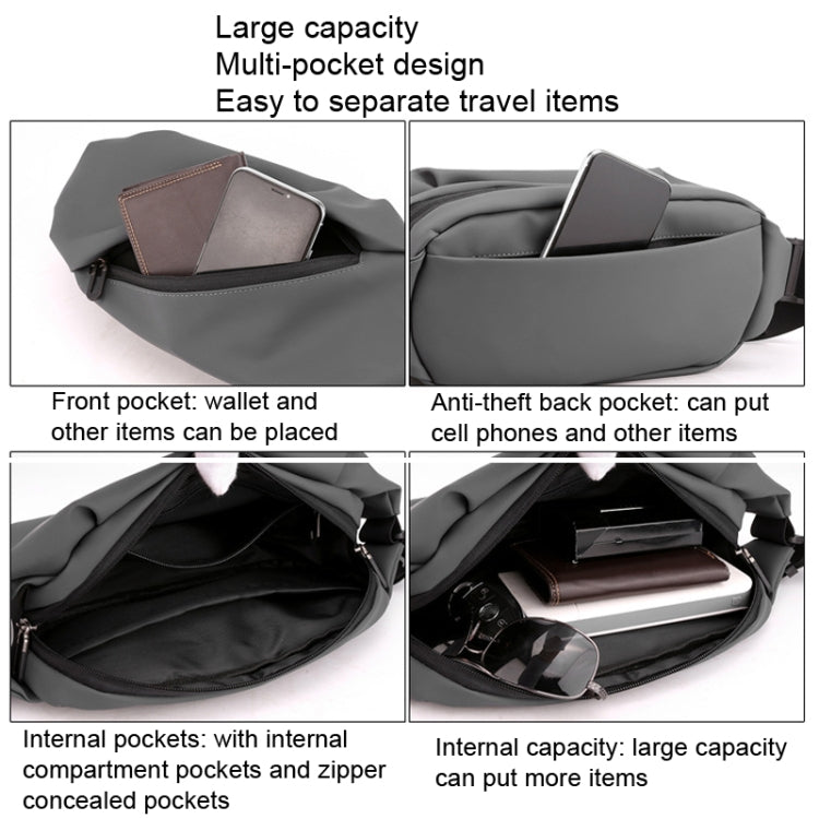 HAOSHUAI 1100 - 20 Men Waist Bag Outdoor Running Mobile Phone Bag(Dark Blue) - British D'sire