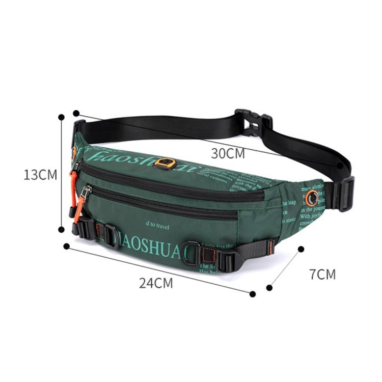 HAOSHUAI 5132 Outdoor Men Waist Bag Sports Running Chest Bag(Army Green) - British D'sire