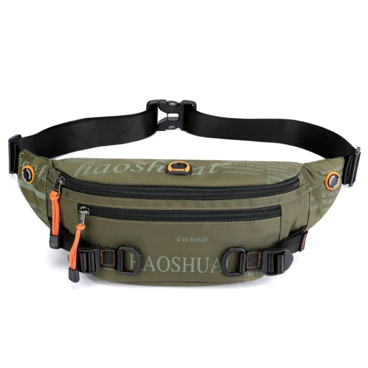 HAOSHUAI 5132 Outdoor Men Waist Bag Sports Running Chest Bag(Army Green) - British D'sire Main image