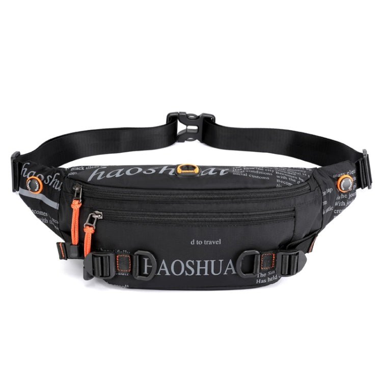 HAOSHUAI 5132 Outdoor Men Waist Bag Sports Running Chest Bag(Black) - British D'sire Main image