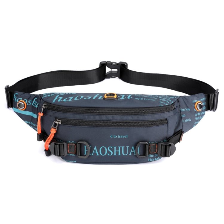 HAOSHUAI 5132 Outdoor Men Waist Bag Sports Running Chest Bag(Dark Blue) - British D'sire Main image