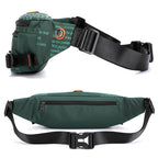 HAOSHUAI 5132 Outdoor Men Waist Bag Sports Running Chest Bag(Dark Green) - British D'sire