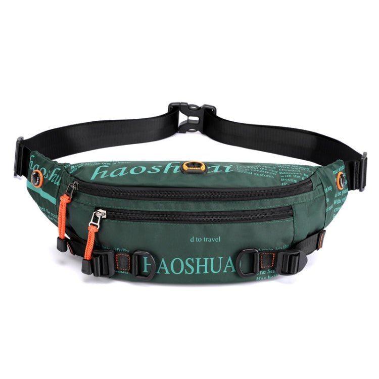 HAOSHUAI 5132 Outdoor Men Waist Bag Sports Running Chest Bag(Dark Green) - British D'sire Main image