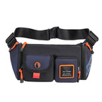 HAOSHUAI 5601 Men Leisure Waterproof Chest Bag Messenger Large Capacity Commute Bag(Dark Blue) - British D'sire
