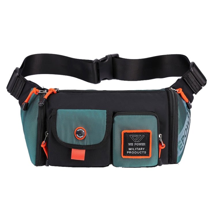 HAOSHUAI 5601 Men Leisure Waterproof Chest Bag Messenger Large Capacity Commute Bag(Dark Green) - British D'sire