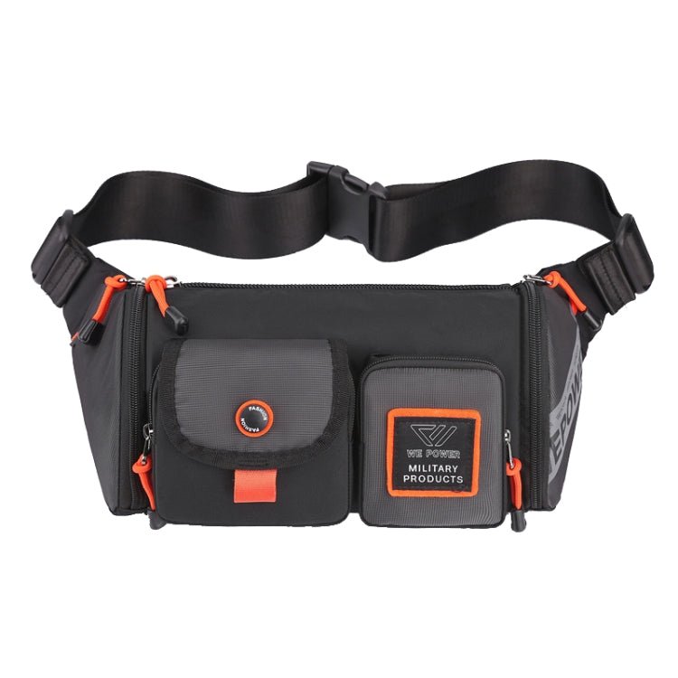 HAOSHUAI 5601 Men Leisure Waterproof Chest Bag Messenger Large Capacity Commute Bag(Grey) - British D'sire Main image