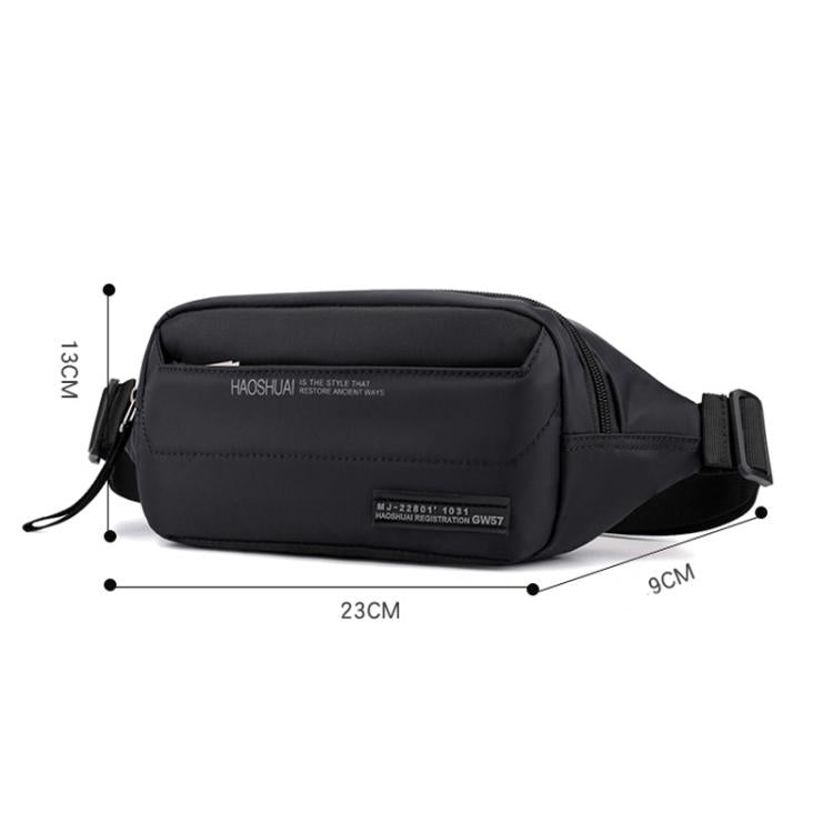 HAOSHUAI Men Outdoor Running Waist Bag Casual Chest Pouch Messenger Bag(Army Green) - British D'sire