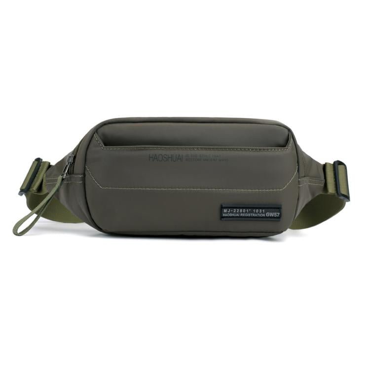 HAOSHUAI Men Outdoor Running Waist Bag Casual Chest Pouch Messenger Bag(Army Green) - British D'sire