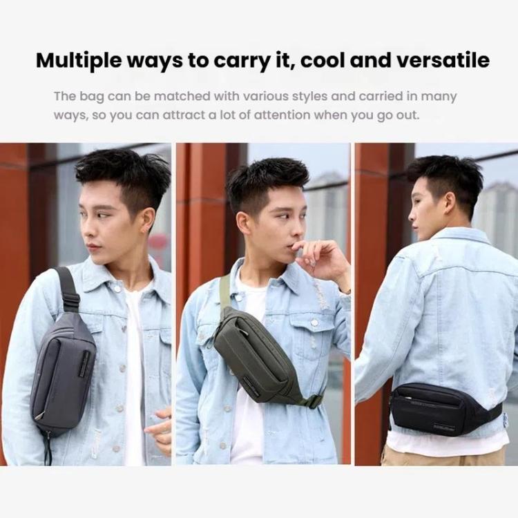 HAOSHUAI Men Outdoor Running Waist Bag Casual Chest Pouch Messenger Bag(Army Green) - British D'sire