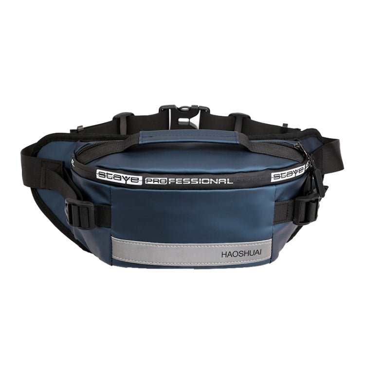 HAOSHUAI Outdoor Running Waist Bag With Reflecting Strip Chest Bag(1100 - 6 Dark Blue) - British D'sire Main image