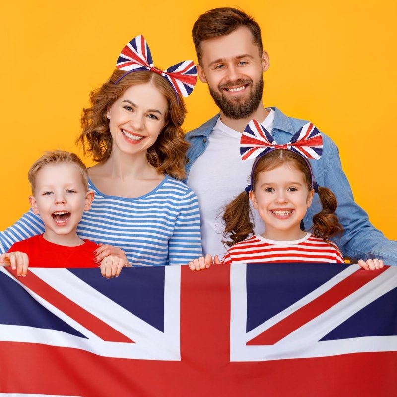 Happyyami Union Jack Hairbands – 2‑Pack British Flag - Headbands - British D'sire