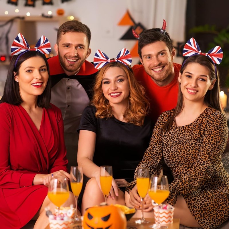 Happyyami Union Jack Hairbands – 2‑Pack British Flag - Headbands - British D'sire