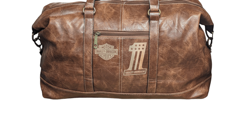 Harley Davidson Large Weekend Bag Holdall Brown+ Free Gift - British D'sire