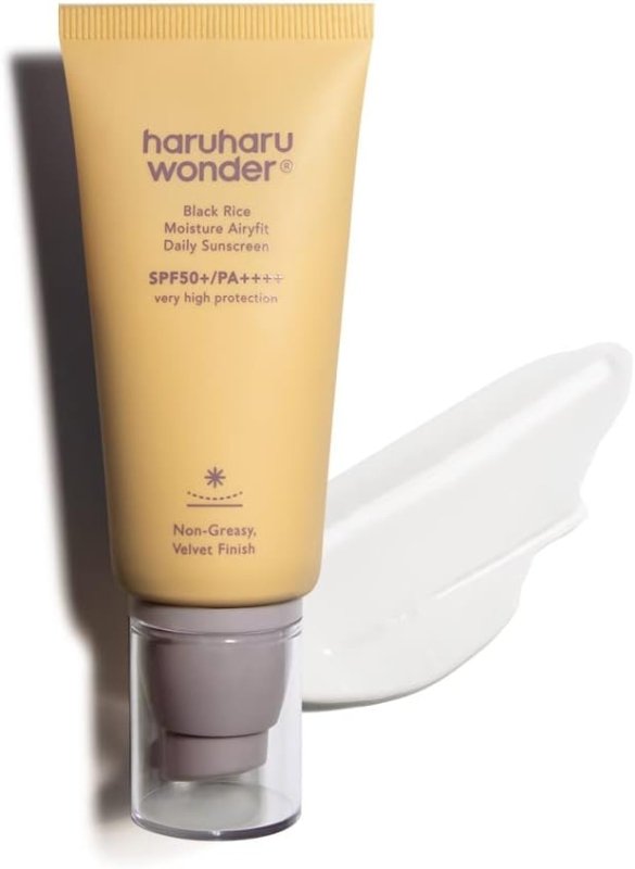 Haruharu Wonder Black Rice Moisture Airyfit Daily Sunscreen 50ml, Reef Safe Formula, Non-Greasy Velvet Finish - British D'sire Main image
