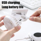 Hat Clip On Fan, Portable Solar Clip Fan, Miniature Solar Operated Camping Accessories Handheld Cooling Device For Outdoor Travel Women & Men - Portable Solar Clip Fan - British D'sire