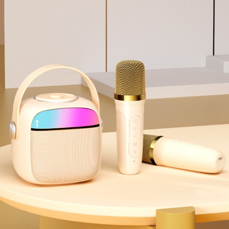 Havit P1 Portable Singing Home Wireless Bluetooth Speaker Microphone Set, Style: Dual - microphone - British D'sire Main image