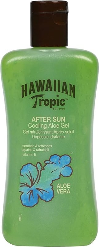 Hawaiian Tropic After Sun Gel Cooling Aloe - Aloe Vera After Sun Gel for, Refreshing Lotion, Pack 3 Units x 200 ml - British D'sire