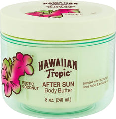 Hawaiian Tropic After Sun Hydrating Body Butter, Exotic Coconut, 8 ounce - British D'sire