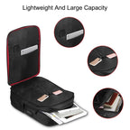 HAWEEL 14W Solar Panel Power Backpack Laptop Bag with Handle and 5V / 2.1A Max USB Charging Port(Black) - British D'sire
