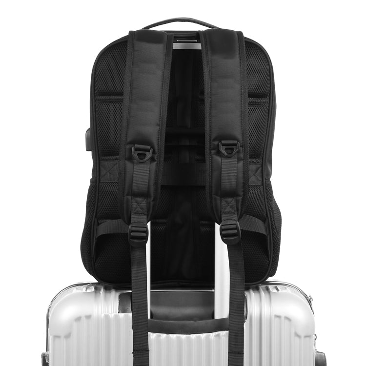 HAWEEL 14W Solar Panel Power Backpack Laptop Bag with Handle and 5V / 2.1A Max USB Charging Port(Black) - British D'sire