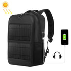 HAWEEL 14W Solar Panel Power Backpack Laptop Bag with Handle and 5V / 2.1A Max USB Charging Port(Black) - British D'sire
