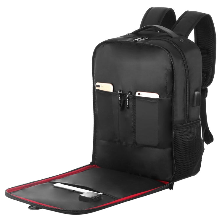 HAWEEL 14W Solar Panel Power Backpack Laptop Bag with Handle and 5V / 2.1A Max USB Charging Port(Black) - British D'sire
