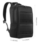 HAWEEL 14W Solar Panel Power Backpack Laptop Bag with Handle and 5V / 2.1A Max USB Charging Port(Black) - British D'sire