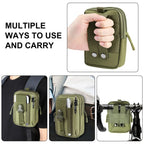 HAWEEL Hiking Belt Waist Bag Outdoor Sport Motorcycle Bag 7.0 inch Phone Pouch (Army Green) - British D'sire