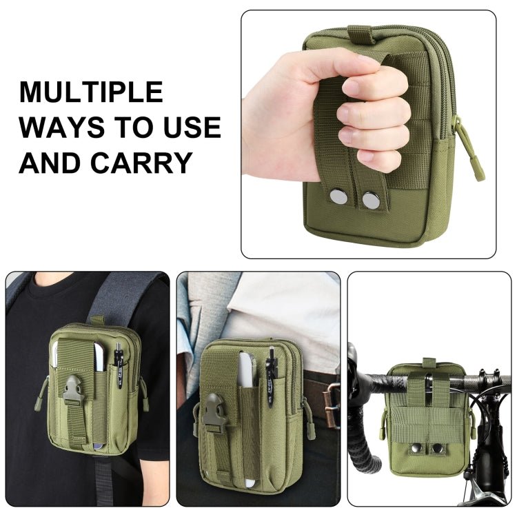 HAWEEL Hiking Belt Waist Bag Outdoor Sport Motorcycle Bag 7.0 inch Phone Pouch (Army Green) - British D'sire